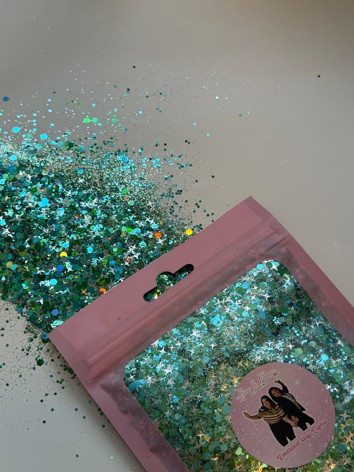 Emerald city lights glitter