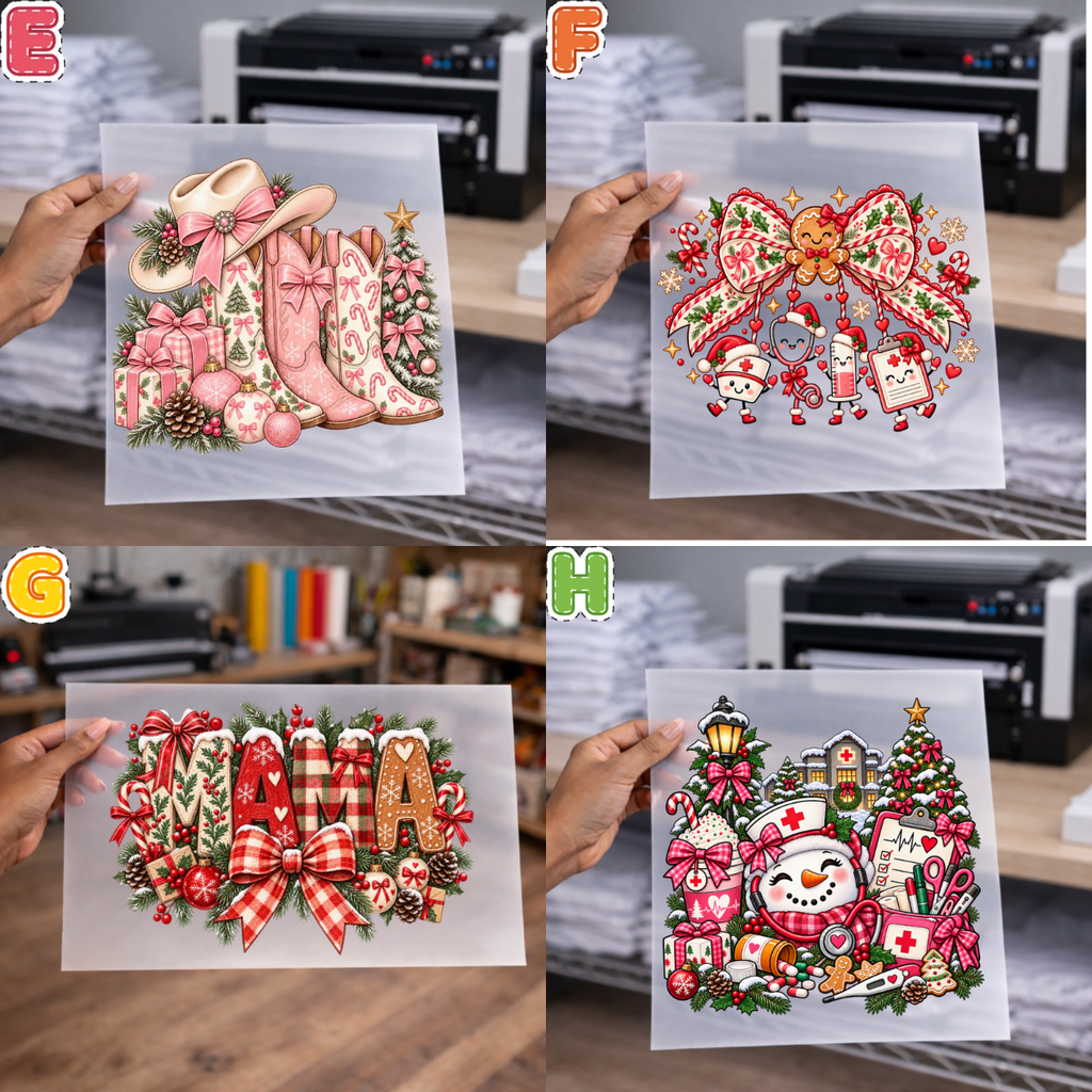 Christmas DTF Transfers sheet for Shirts, sweaters and more – NO BUNDLE