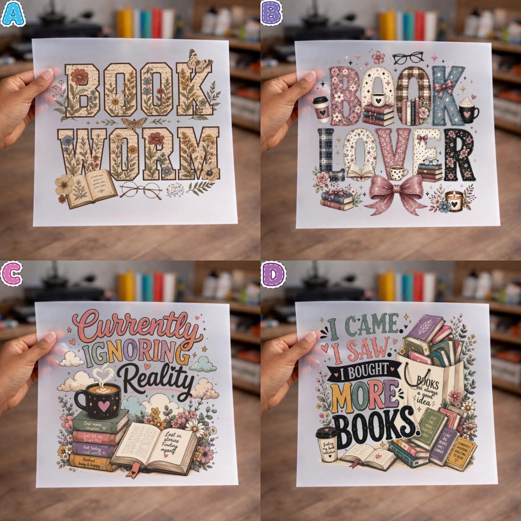 Bookish DTF Transfers for Shirts, sweaters, totes & more – NO BUNDLE