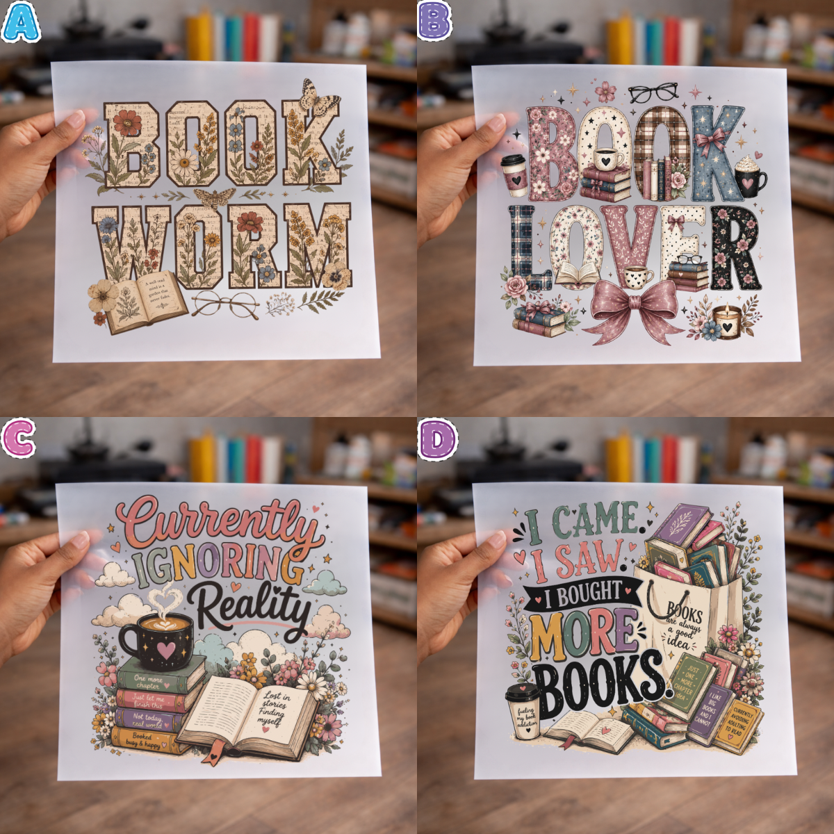Bookish DTF Transfers for Shirts, sweaters, totes & more – NO BUNDLE