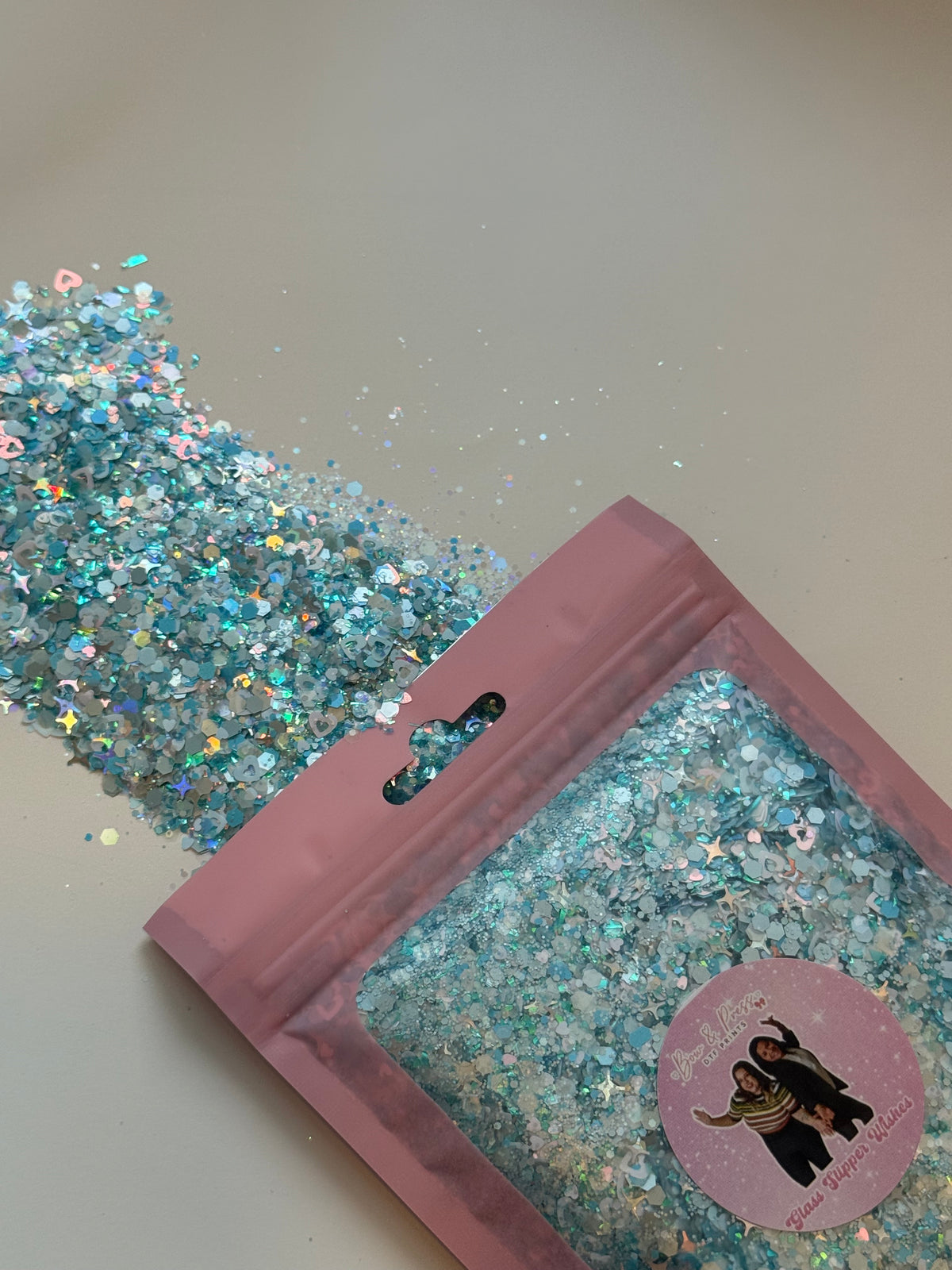 Glass slipper wishes glitter