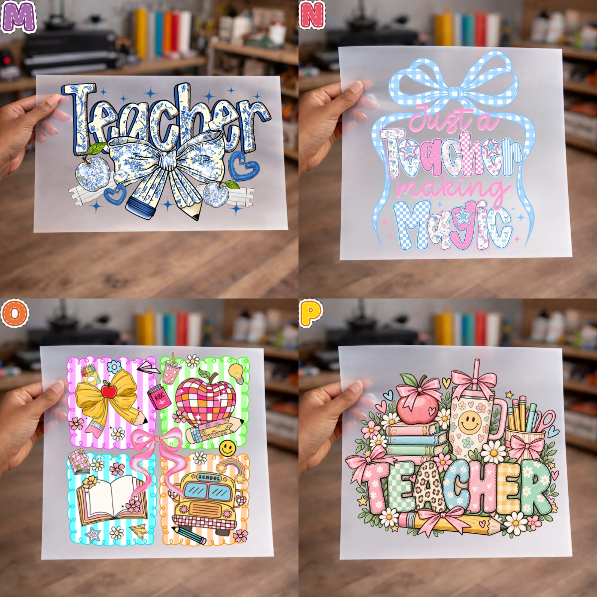 Teacher DTF Transfers for Shirts, sweaters, totes & more – NO BUNDLE