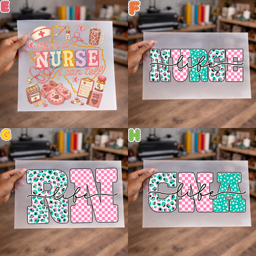 Nurse DTF Transfers for Shirts, sweaters, totes & more  – NO BUNDDLE