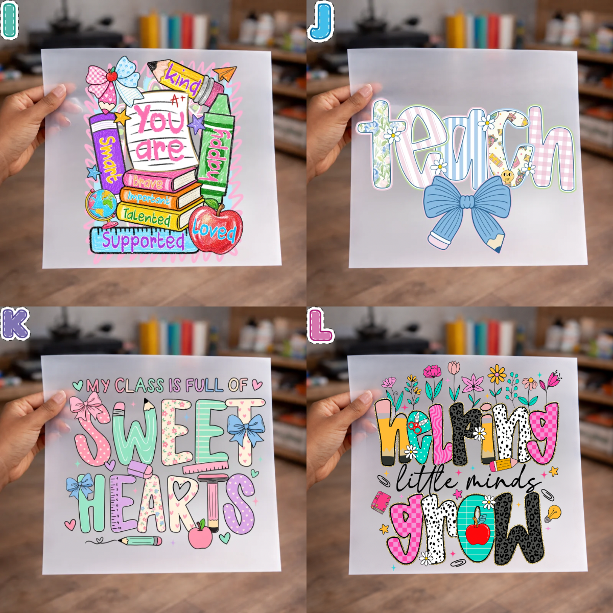 Teacher DTF Transfers for Shirts, sweaters, totes & more – NO BUNDLE