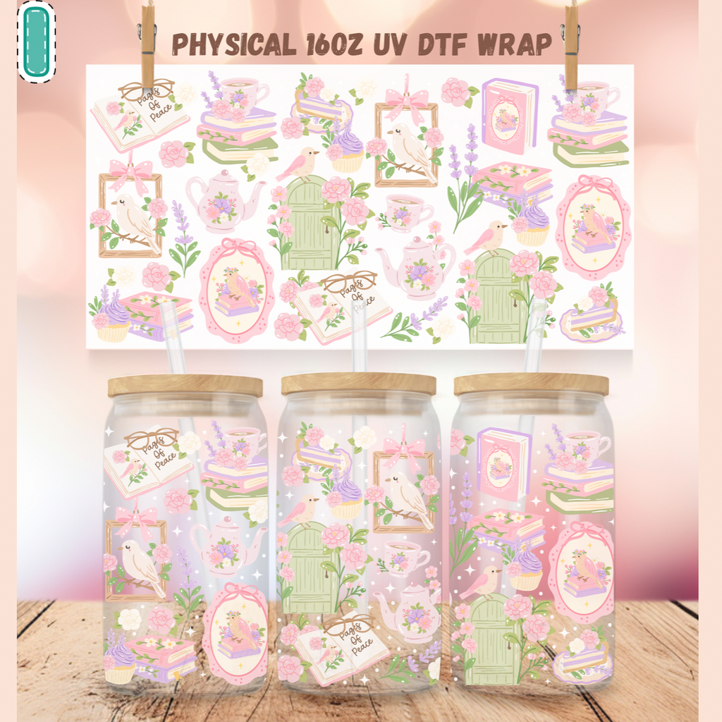 Coquette UV DTF Cup Wraps for 16 oz Glass Cans – NO BUNDLE