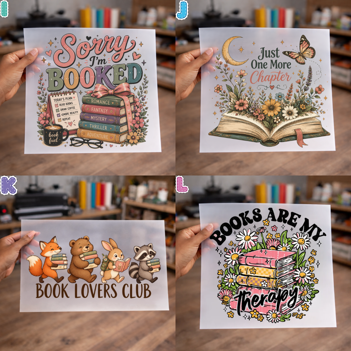 Bookish DTF Transfers for Shirts, sweaters, totes & more – NO BUNDLE