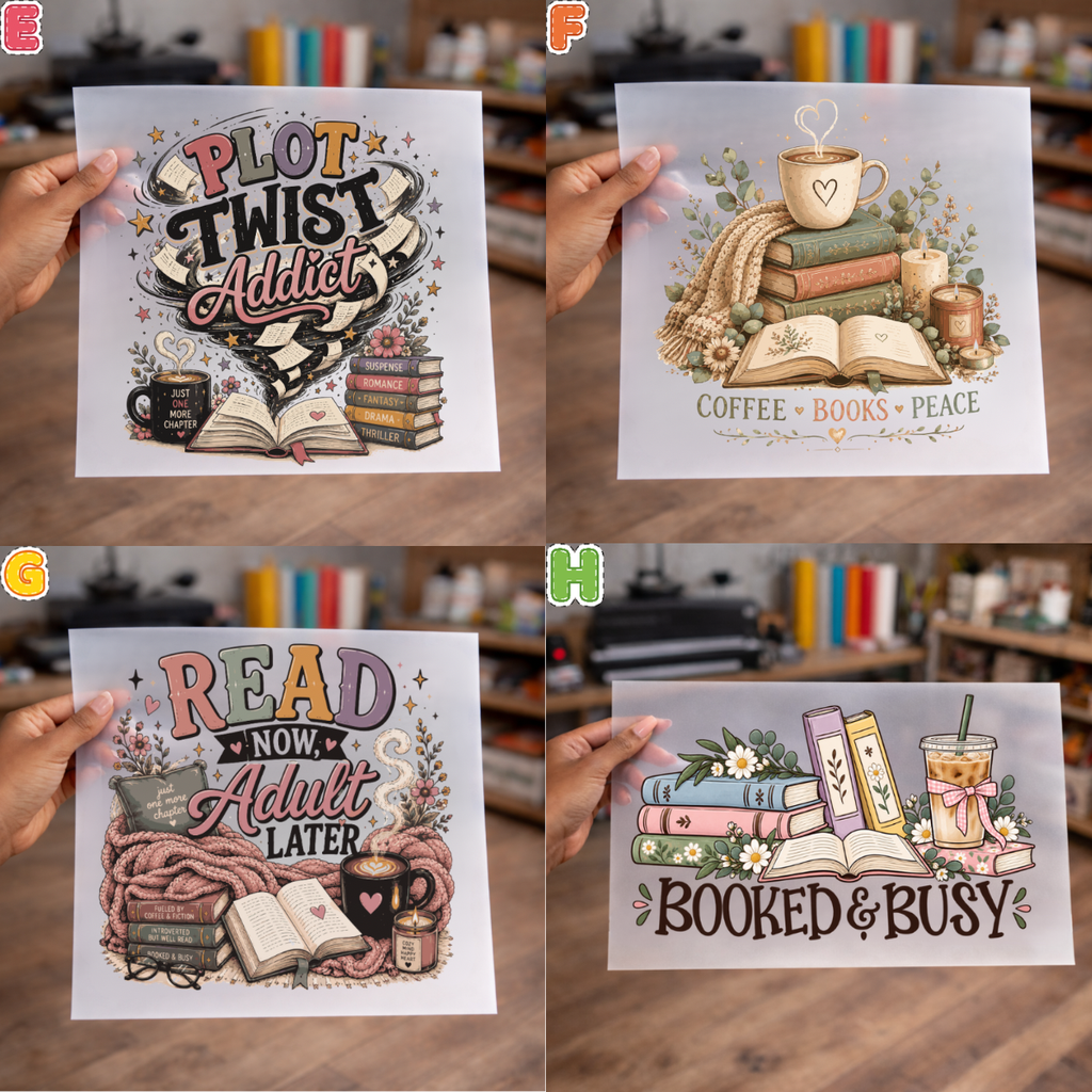 Bookish DTF Transfers for Shirts, sweaters, totes & more – NO BUNDLE